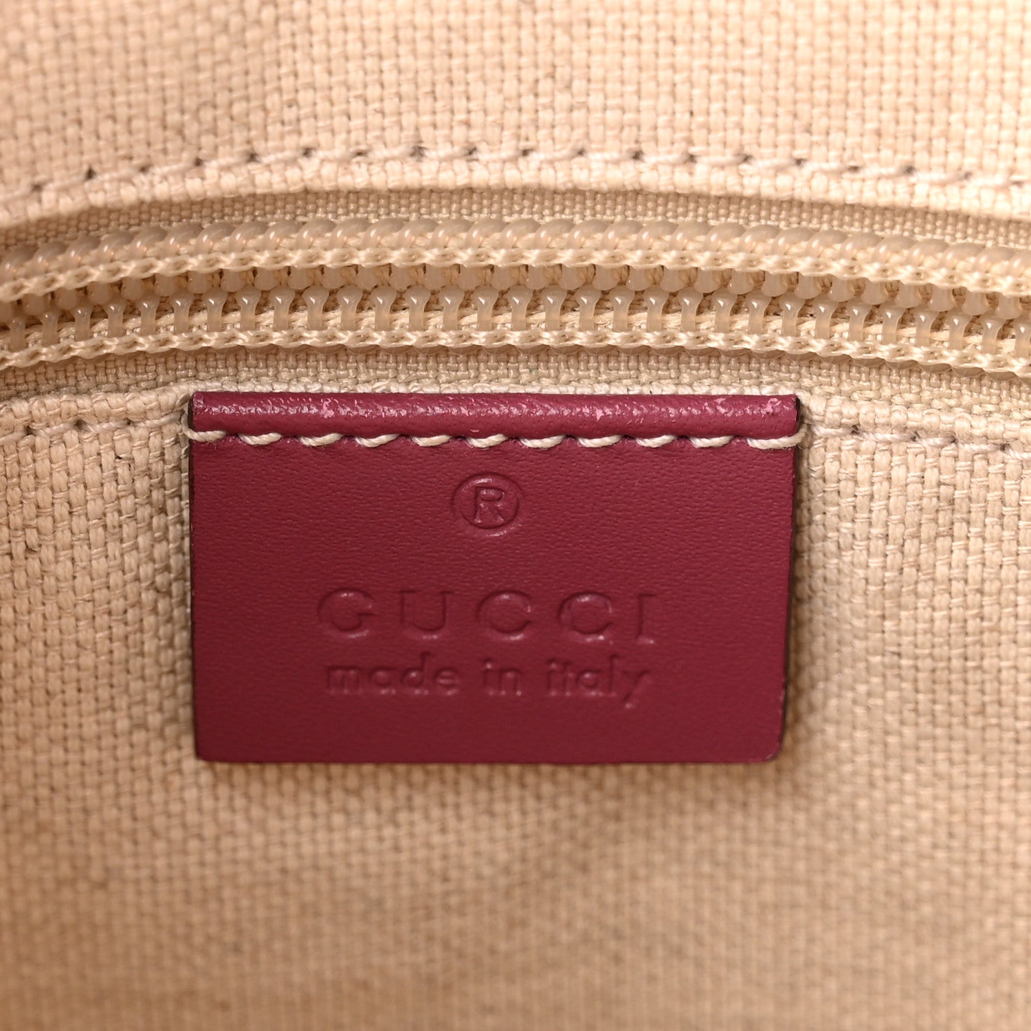 Gucci GG Supreme Monogram Small Zippered Tote Beige New Rosette 6 of 12