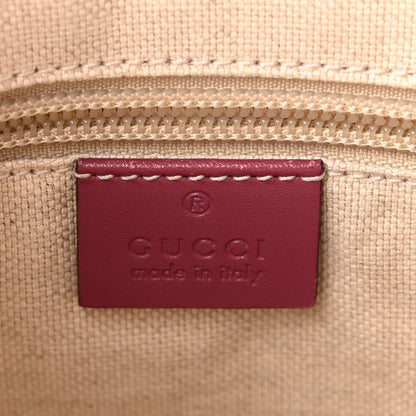 Gucci GG Supreme Monogram Small Zippered Tote Beige New Rosette 6 of 12