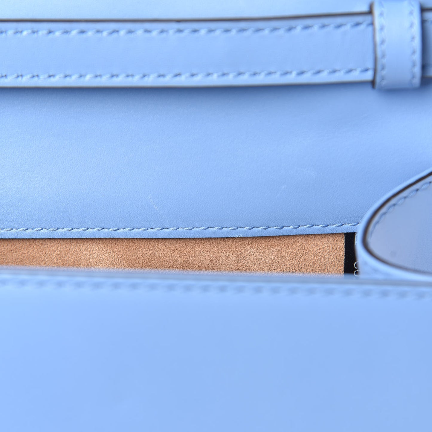 Vitello Fontanella Web Mini Sylvie Top Handle Bag Clear Sky Blue