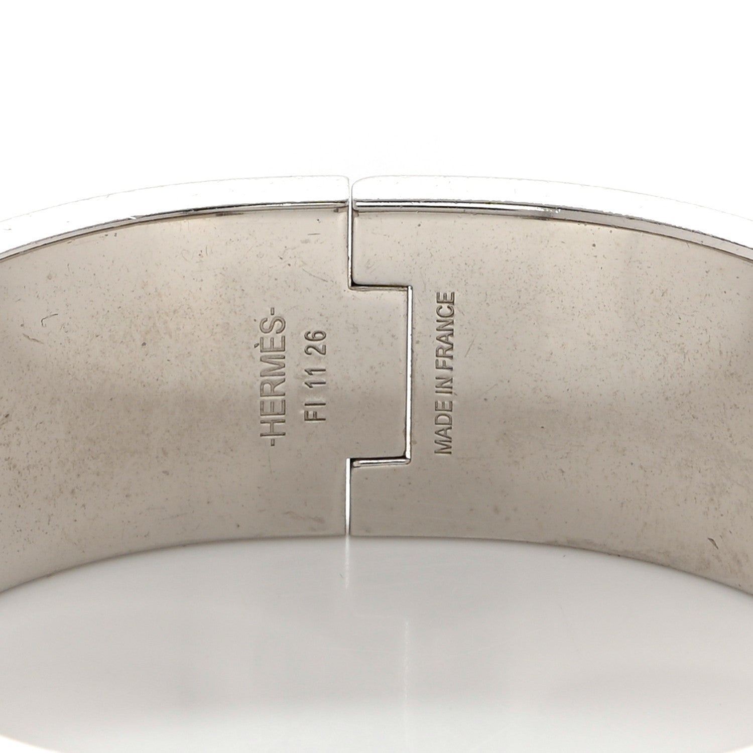 Hermes Enamel Wide Clic Clac H Bracelet PM White 4 of 5
