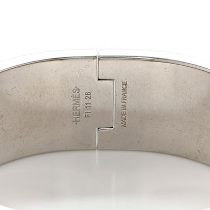 Hermes Enamel Wide Clic Clac H Bracelet PM White 4 of 5