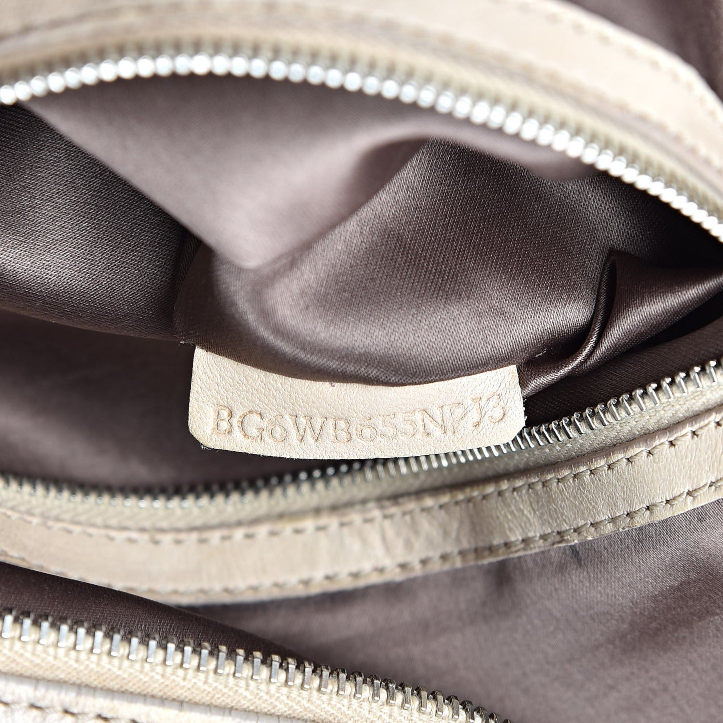 Lambskin Ruffle Tote Beige