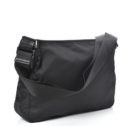 Prada Nylon Flat Messenger Bag Black 3 of 12