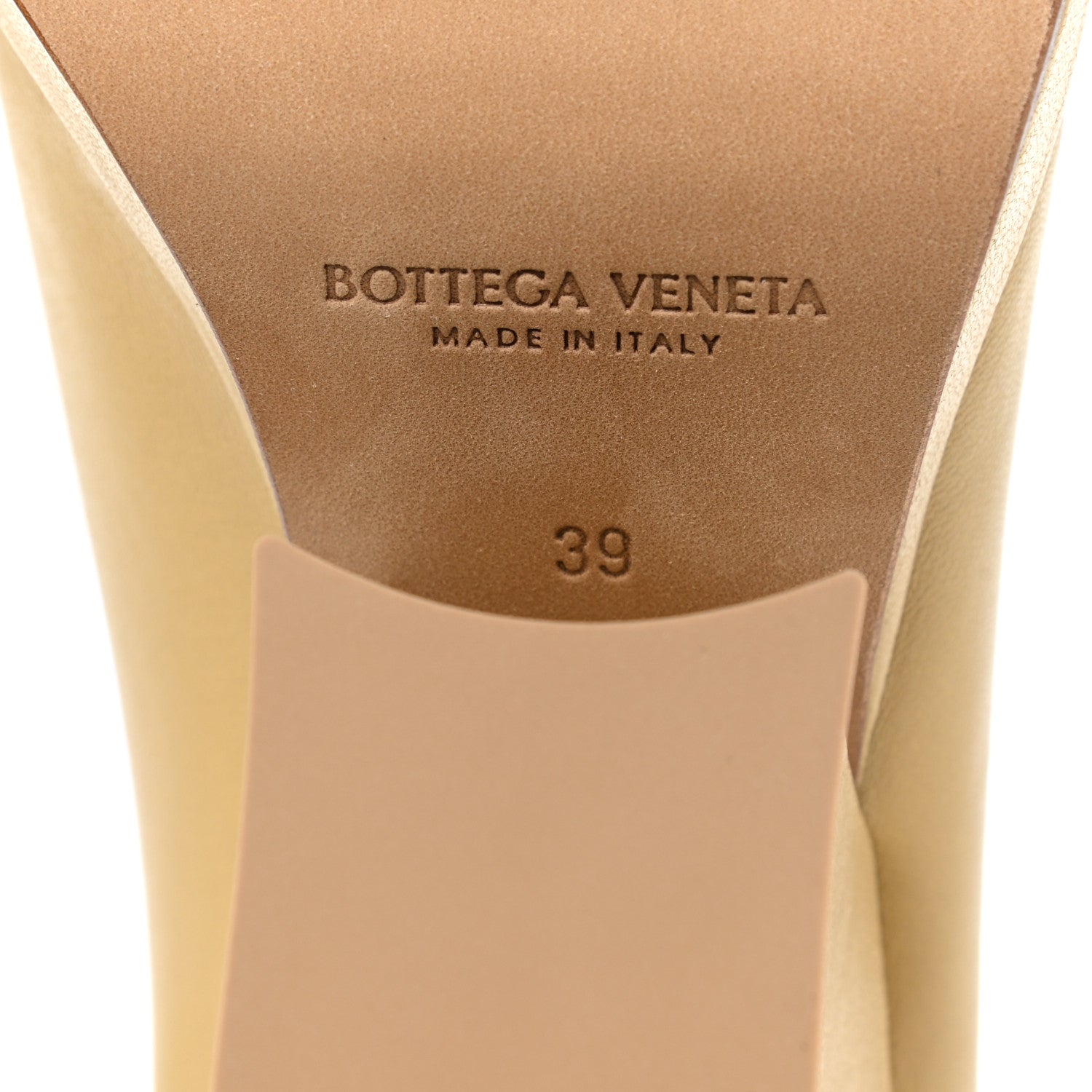 Bottega Veneta Nappa Peep Toe Platform Pumps 39 Cane Sugar 7 of 8