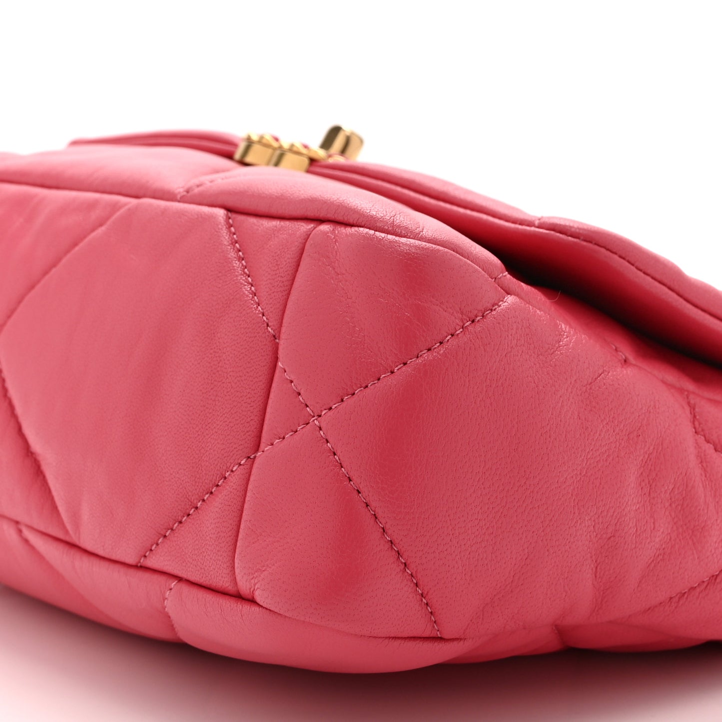 Goatskin Quilted Medium Chanel 19 Flap Dark Pink