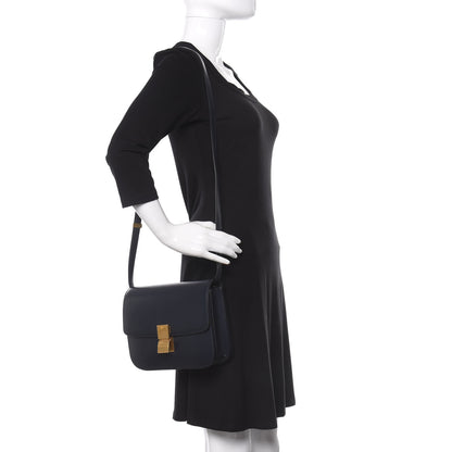 Celine Box Calfskin Medium Classic Box Flap Bag Navy 2 of 12