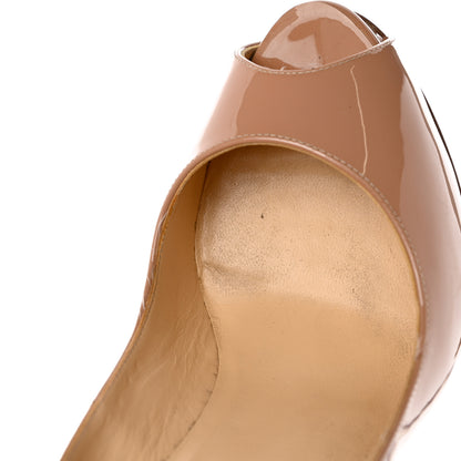 Christian Louboutin Patent New Very Prive 120 Pumps 37 Nude 8 of 9