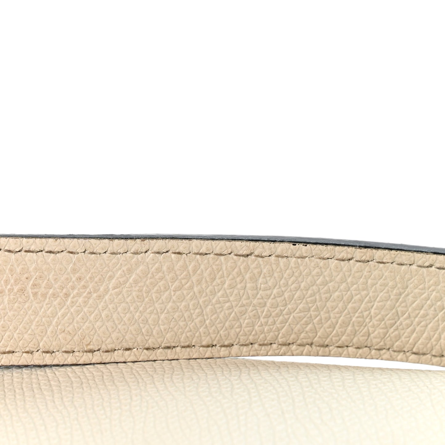 Grained Calfskin Saddle Bag White