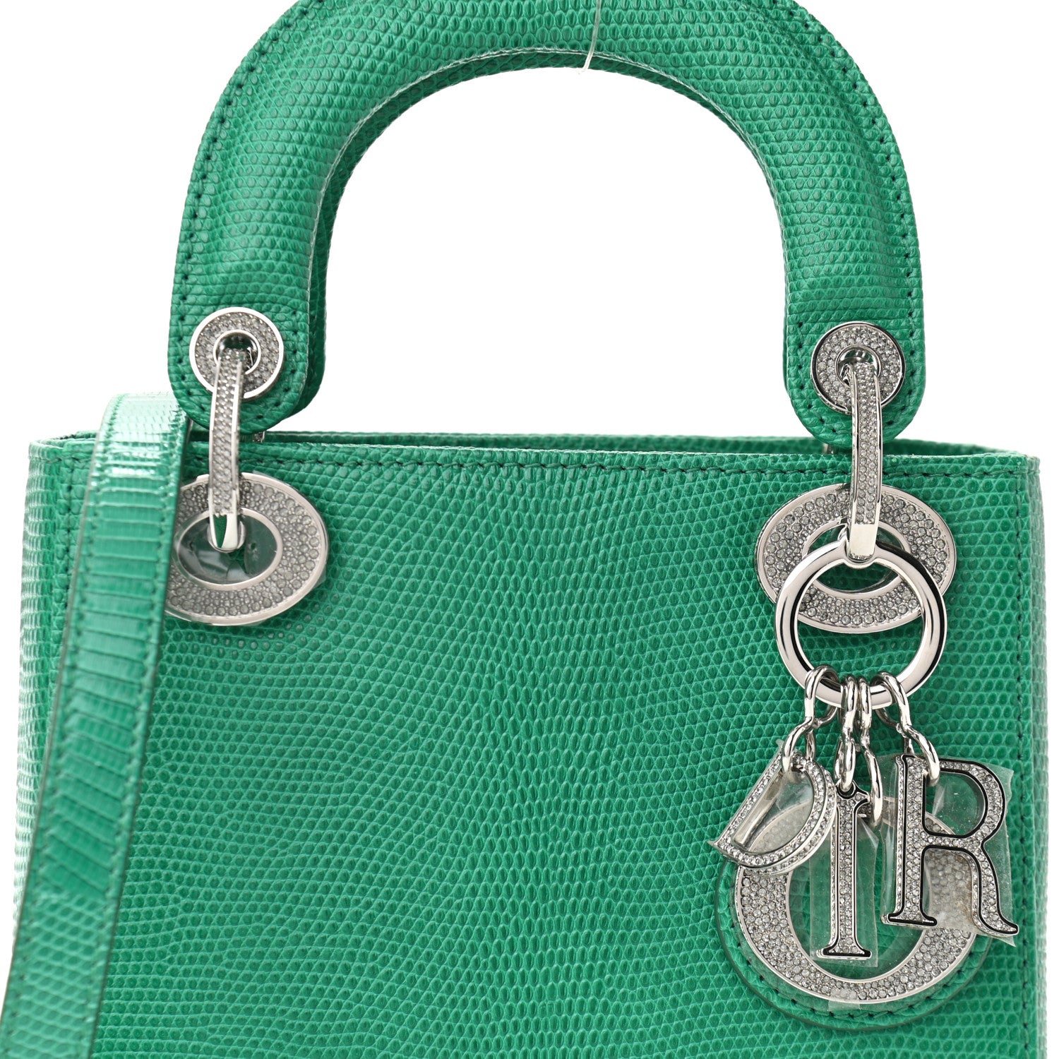 Christian Dior Lizard Swarovski Crystal Mini Lady Dior Green 8 of 11