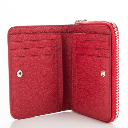 Saint Laurent Grained Calfskin Rive Gauche Compact Zip Around Wallet Red 5 of 7