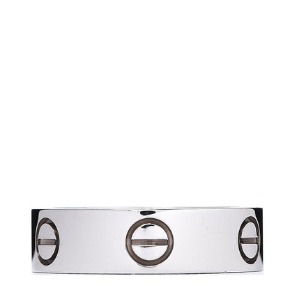 Cartier 18K White Gold 5.5mm LOVE Ring 54 6.75 1 of 5