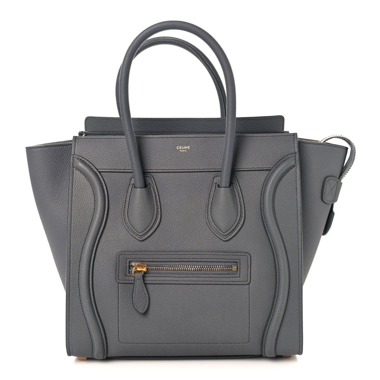 Celine Baby Drummed Calfskin Micro Luggage Kohl 1 of 10