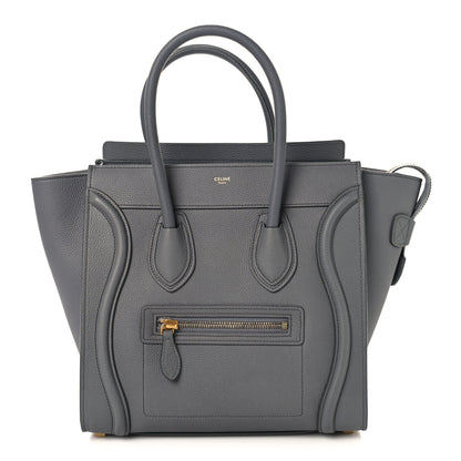 Celine Baby Drummed Calfskin Micro Luggage Kohl 1 of 10