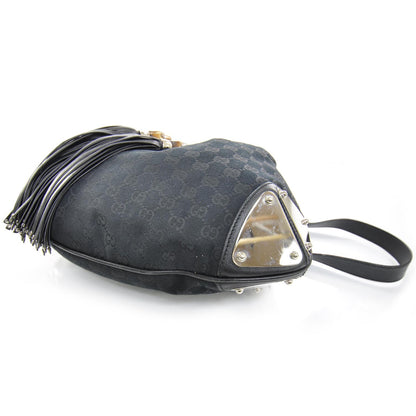Gucci Monogram Medium Indy Hobo Black 6 of 11