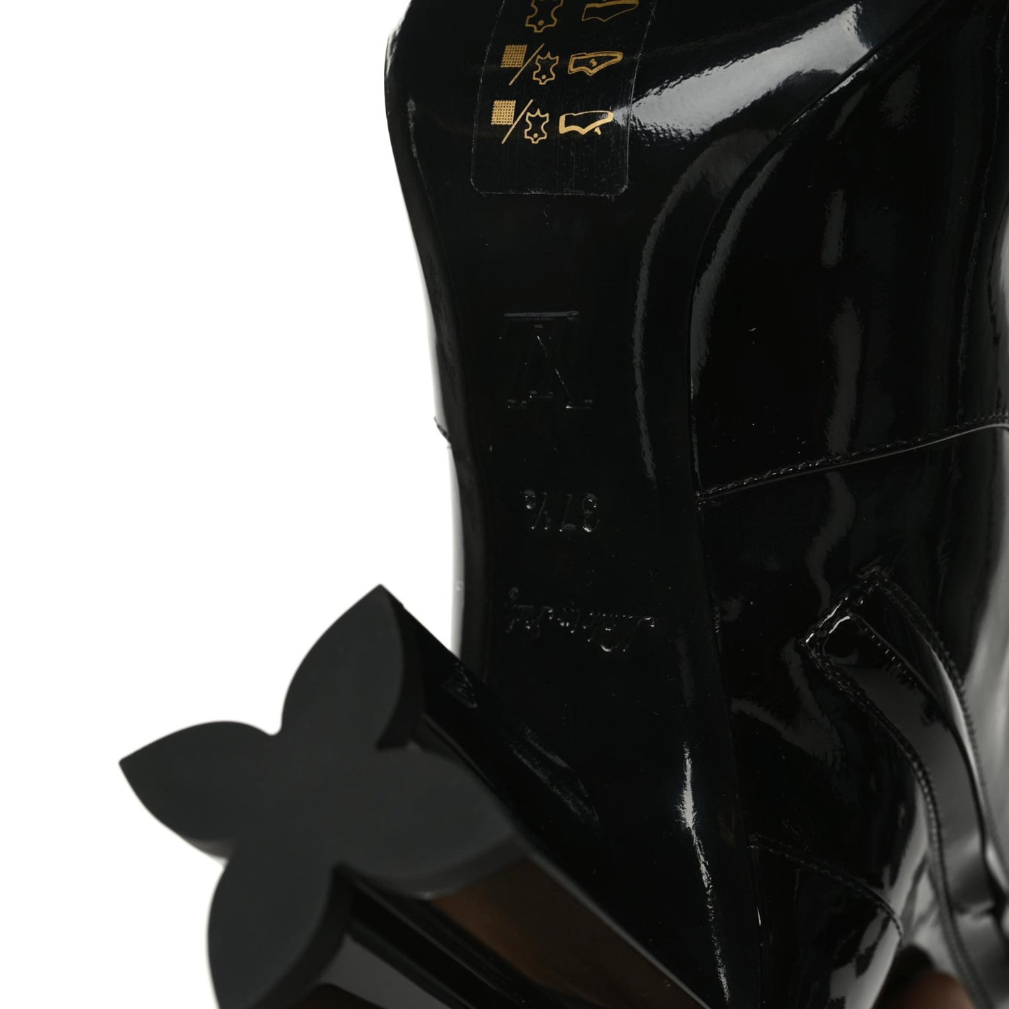 Patent Silhouette Ankle Boots 37.5 Black