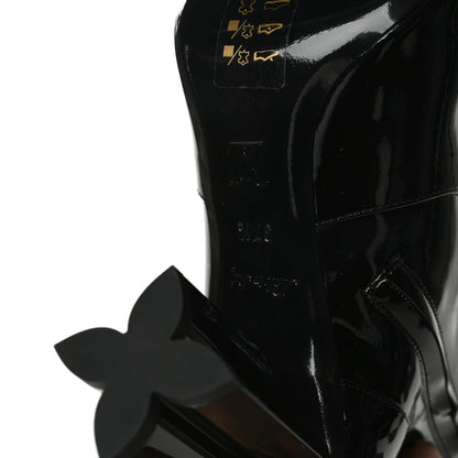 Louis Vuitton Patent Silhouette Ankle Boots 37.5 Black 6 of 7