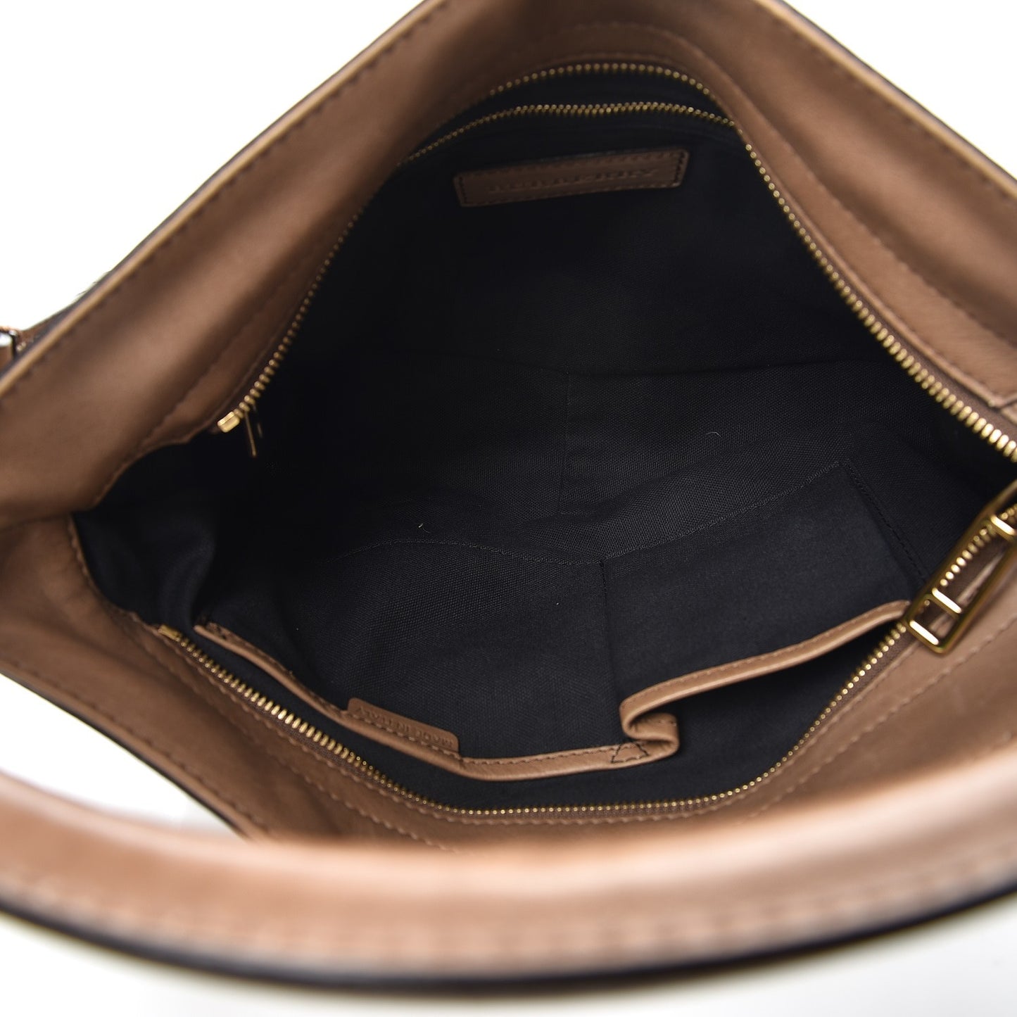 Vintage Leather House Check Medium Creighton Hobo Dark Stone