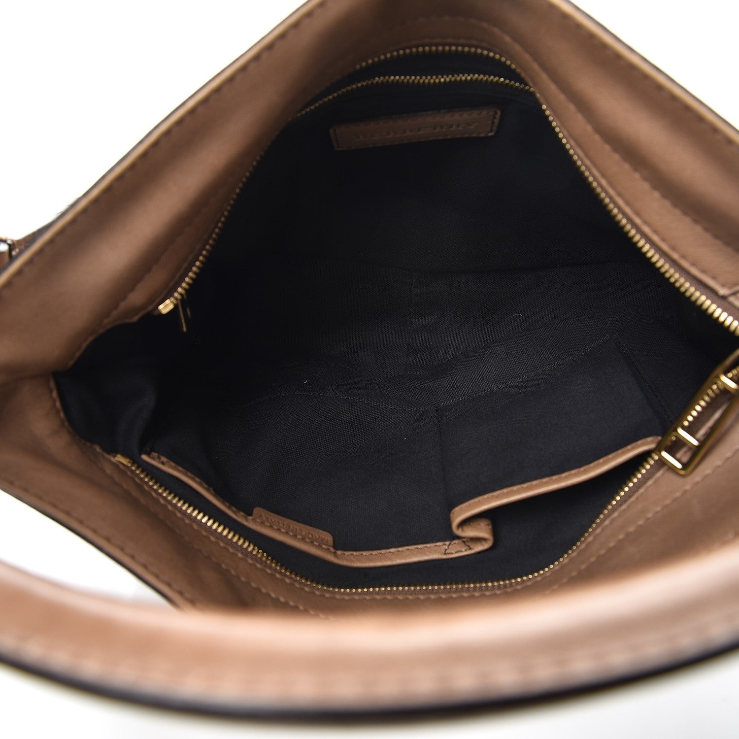Burberry Vintage Leather House Check Medium Creighton Hobo Dark Stone 5 of 13