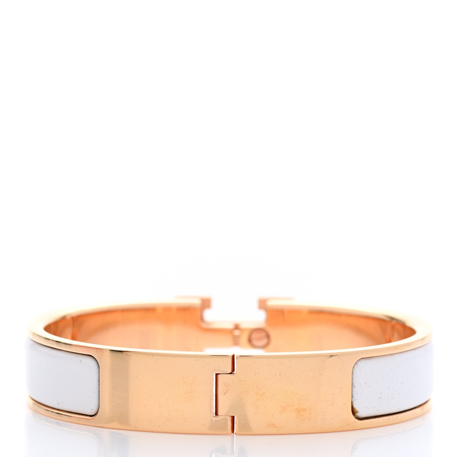 Hermes Enamel Narrow Clic Clac H Bracelet PM White 3 of 7