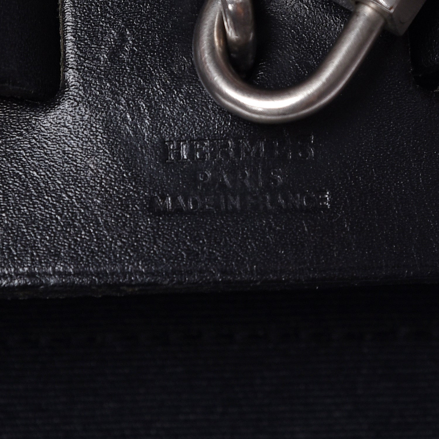 Hermes Toile Vache Calfskin Herbag 30 PM Black 8 of 22