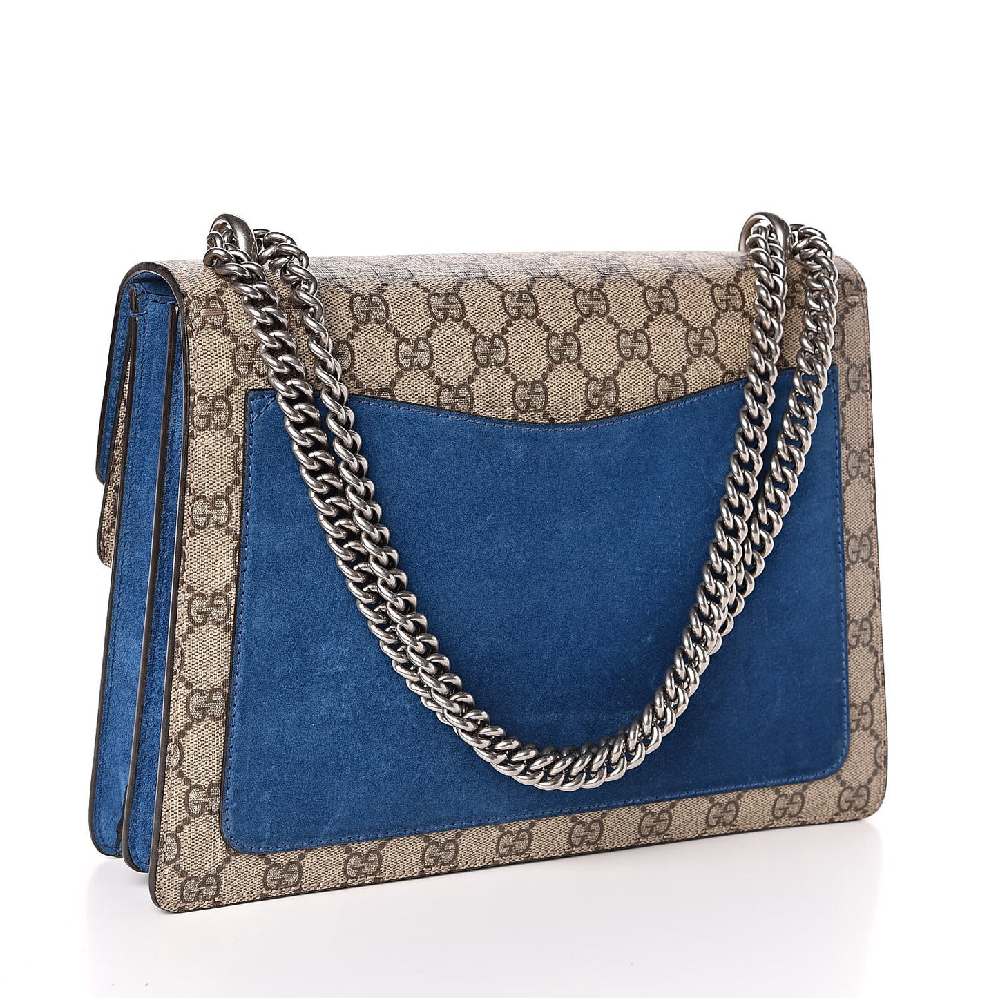 GG Supreme Monogram Medium Dionysus Shoulder Bag Blue