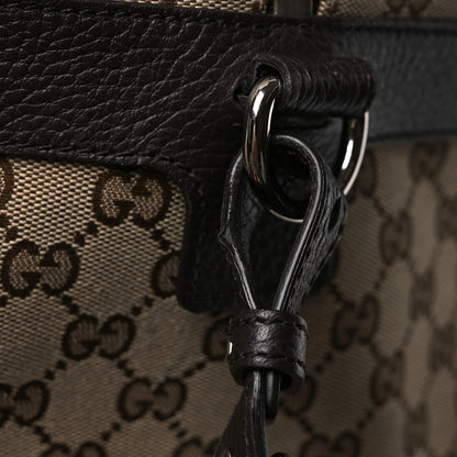 Gucci Monogram Dollar Calfskin Large Boston Duffle Bag Beige Ebony Testa di Moro Marrone Scuro 13 of 14