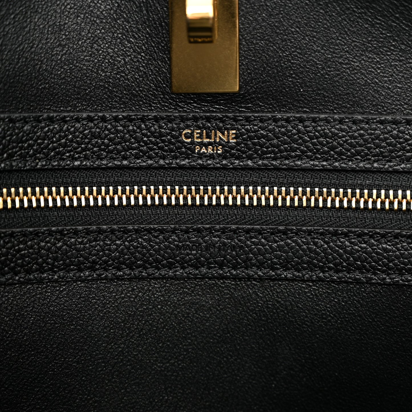 Supple Grained Calfskin Cabas 16 Bag Black