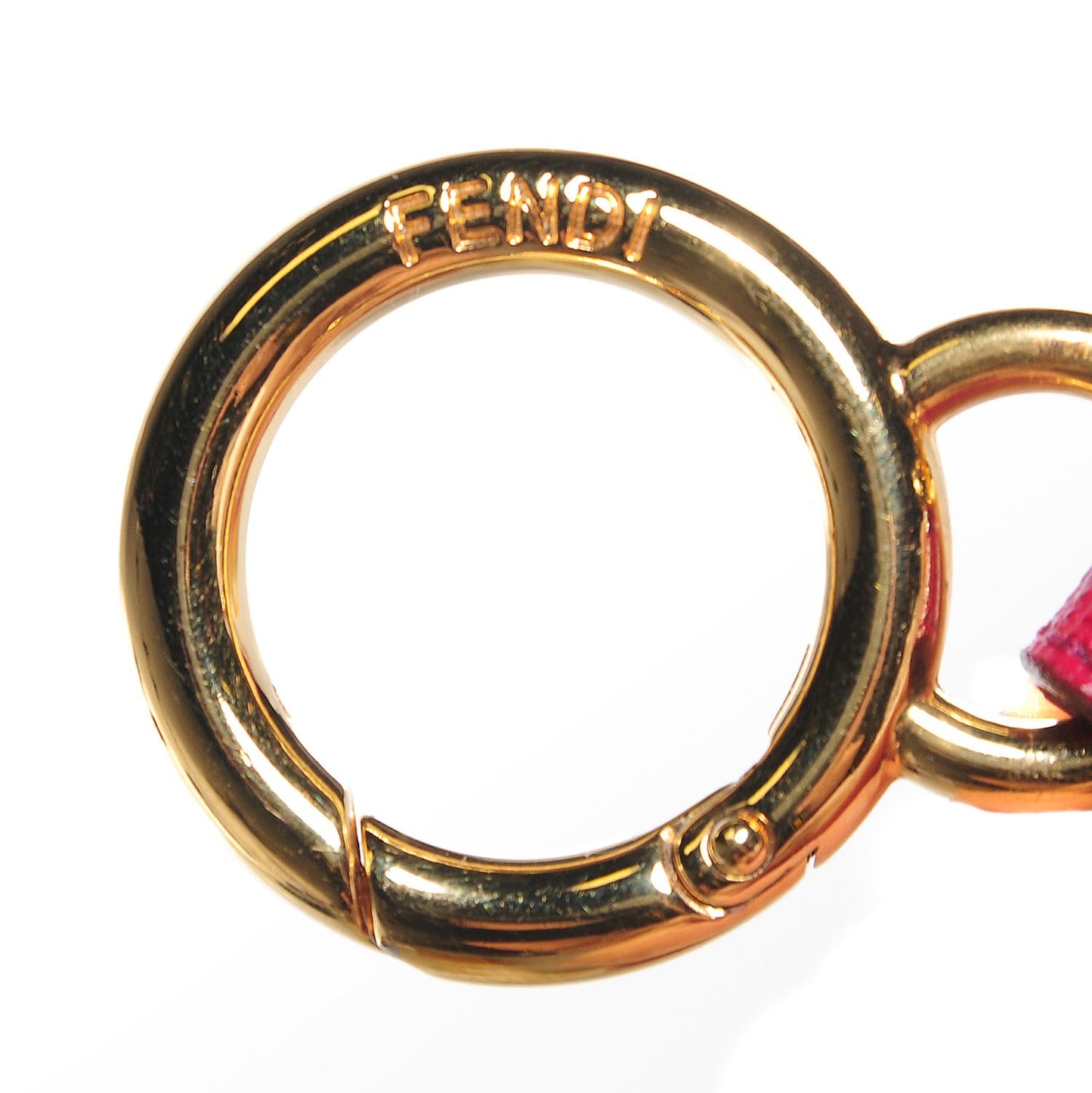 Fox Fur Pom Pom Bag Charm Fuchsia