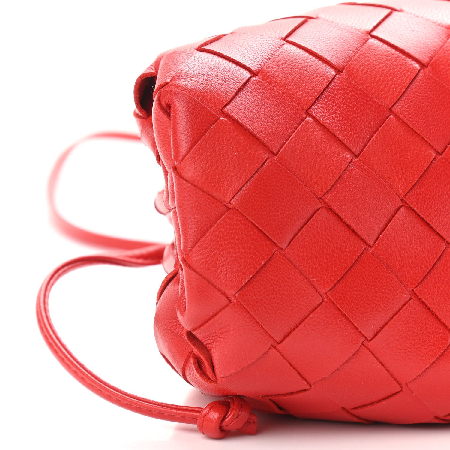 Bottega Veneta Nappa Intrecciato The Mini Pouch Bright Red 8 of 10