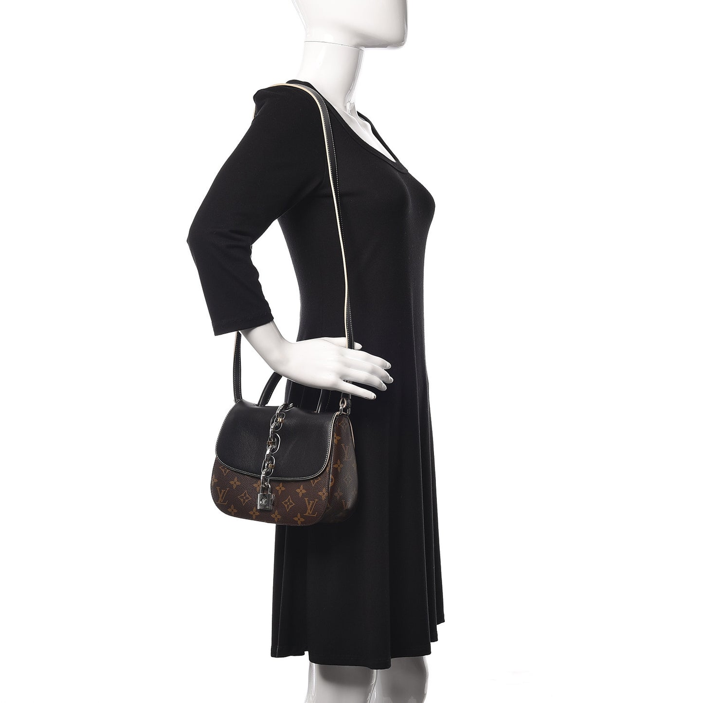 Calfskin Monogram Chain It Bag PM Black