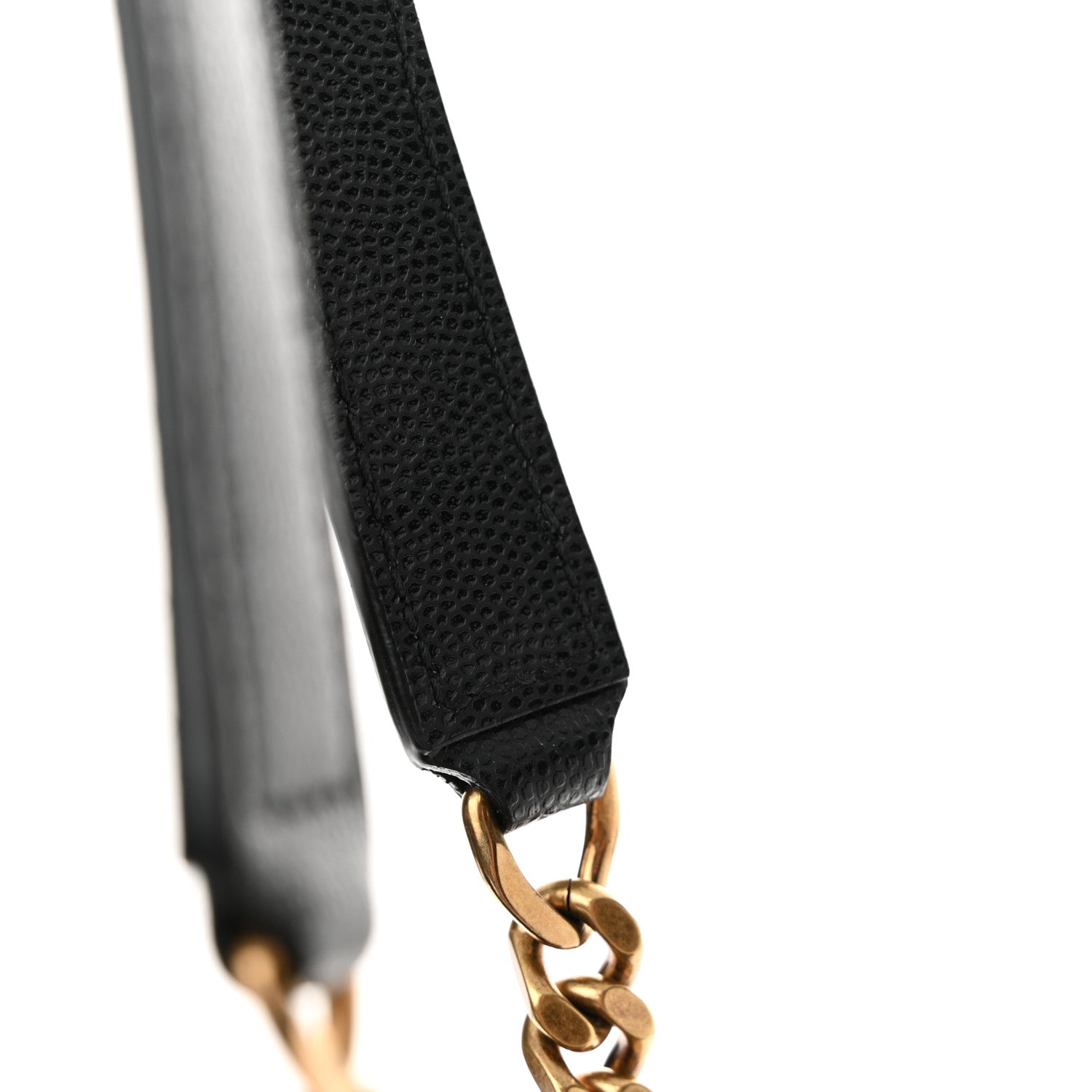 Saint Laurent Grain de Poudre Matelasse Chevron Medium Tribeca Shopping Bag Black 12 of 14