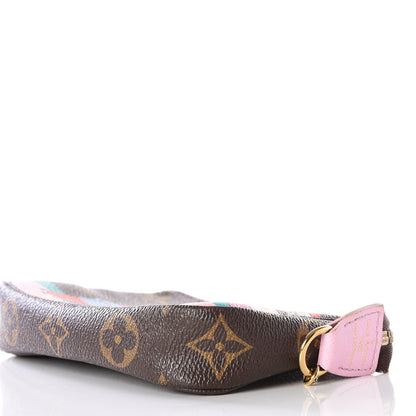 Louis Vuitton Monogram 2016 Christmas Animation Mini Pochette Accessories Rose Ballerine 6 of 9