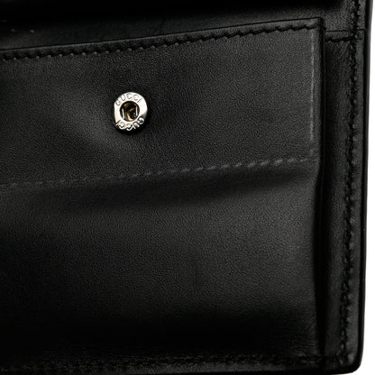Gucci Guccissima Signature Web New Web Bi-Fold Coin Wallet Black 10 of 10
