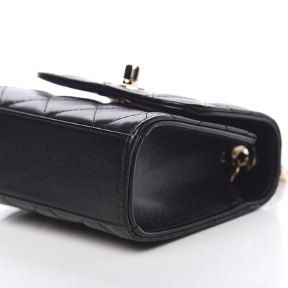 Chanel Lambskin Quilted Mini Trendy CC Chain Wallet Black 8 of 11