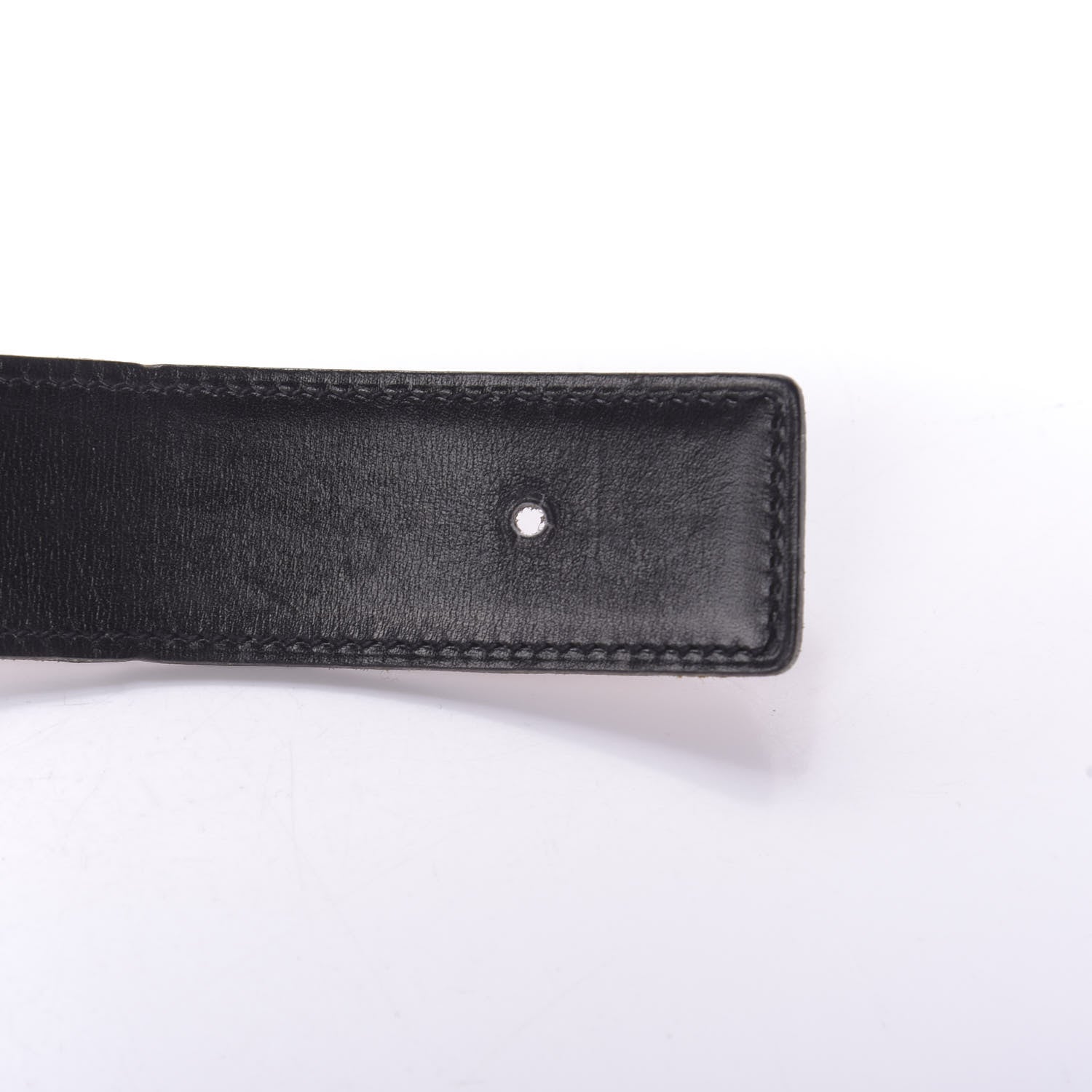 Hermes Box Togo Strie 32mm H Belt 85 Black Gold 7 of 12