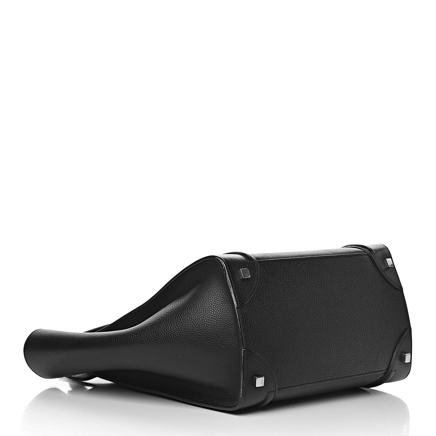 Drummed Calfskin Mini Luggage Black