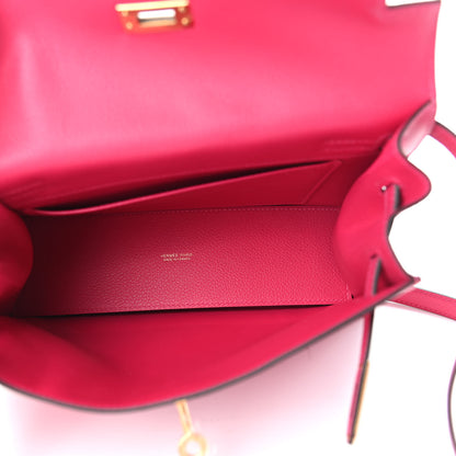 Hermes Evercolor Kelly Danse II Belt Bag Framboise 5 of 12