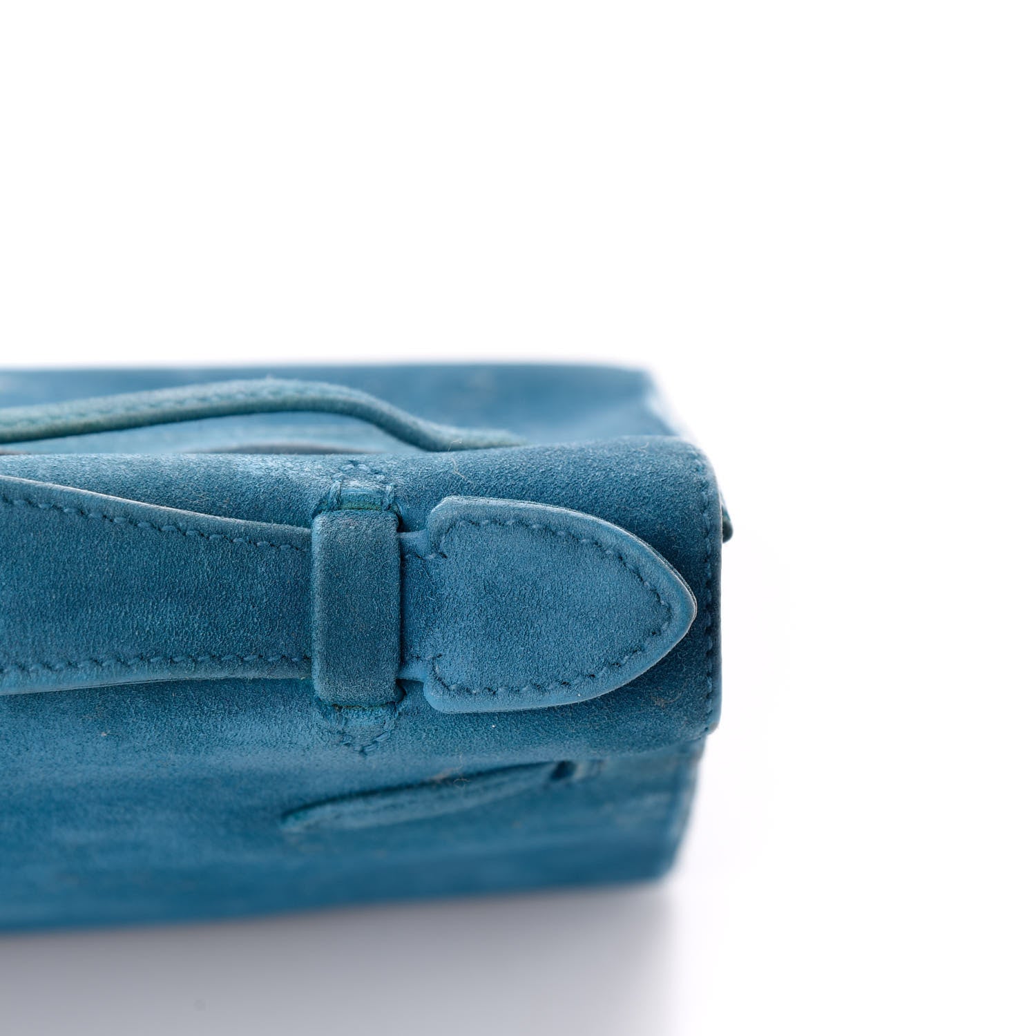 Hermes Veau Doblis Kelly Pochette Turquoise 10 of 12