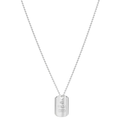 Tiffany Sterling Silver 1837 Dog Tag Pendant Necklace 1 of 5