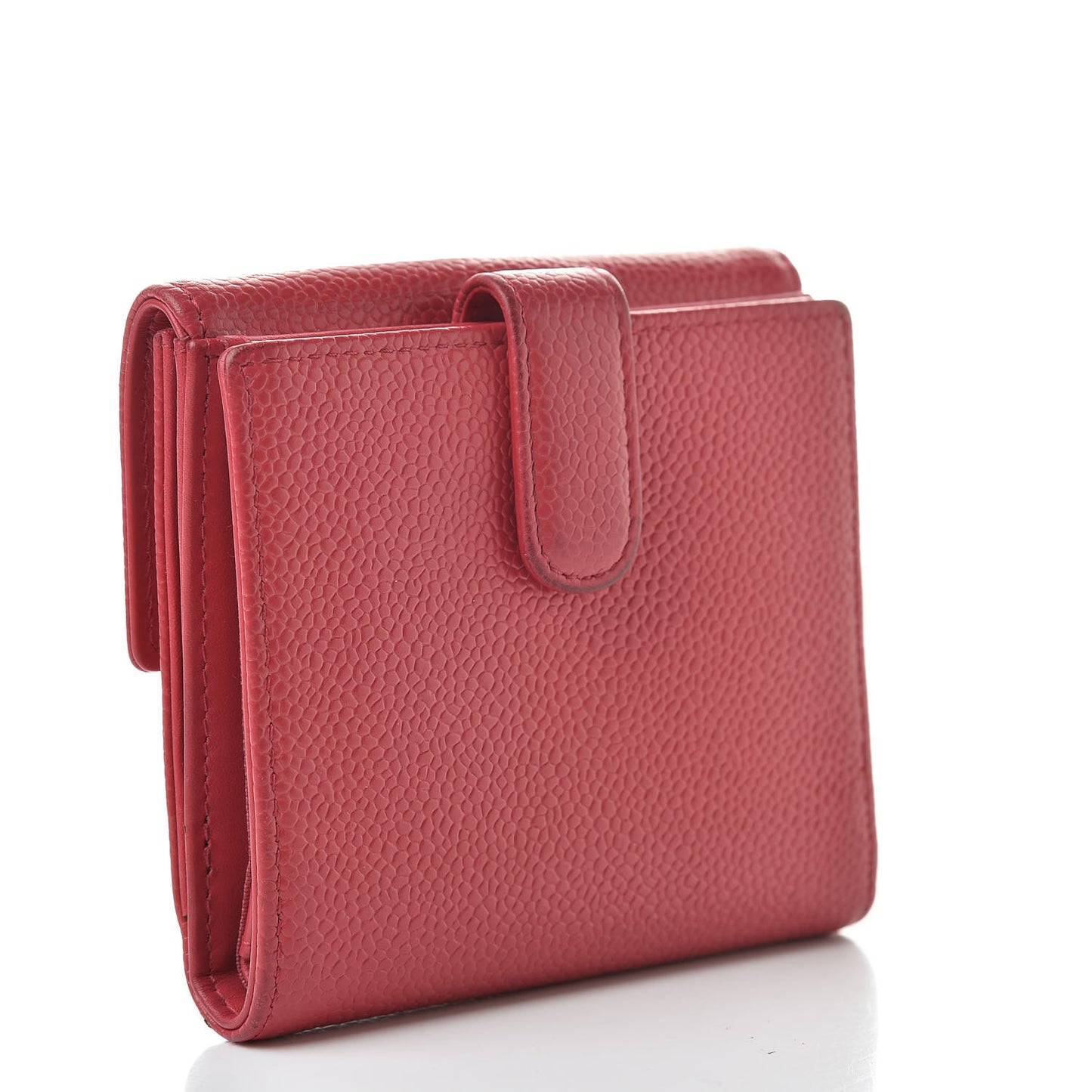 Caviar Timeless CC Compact French Wallet Dark Pink
