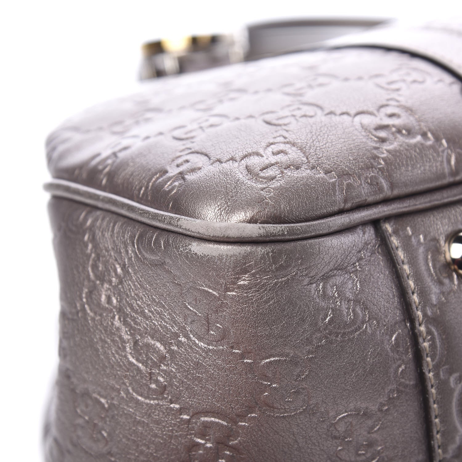 Gucci Metallic Guccissima Medium GG Twins Tote Mauve 11 of 15