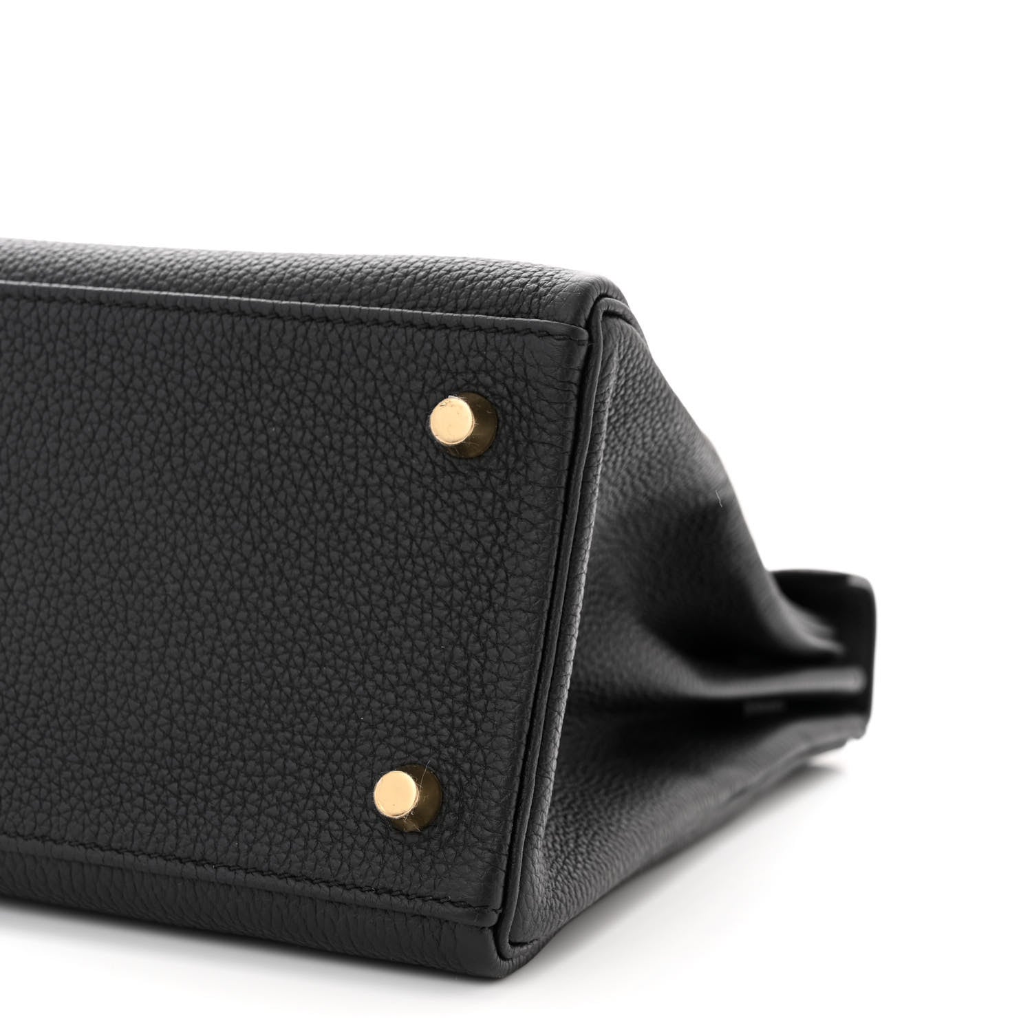 Hermes Togo Horseshoe Kelly Retourne 28 Black Vert Fonce 10 of 11