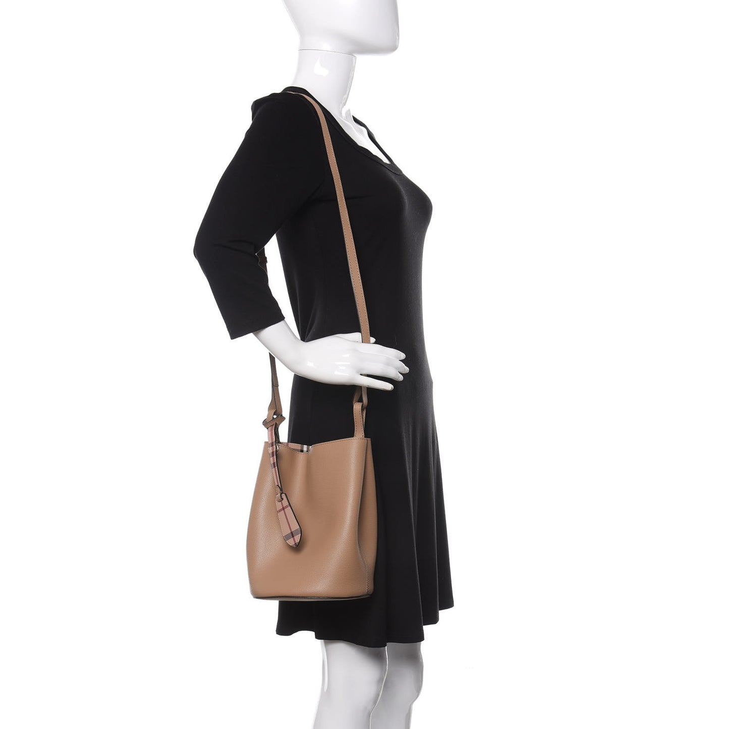 Calfskin Small Lorne Bucket Crossbody Natural