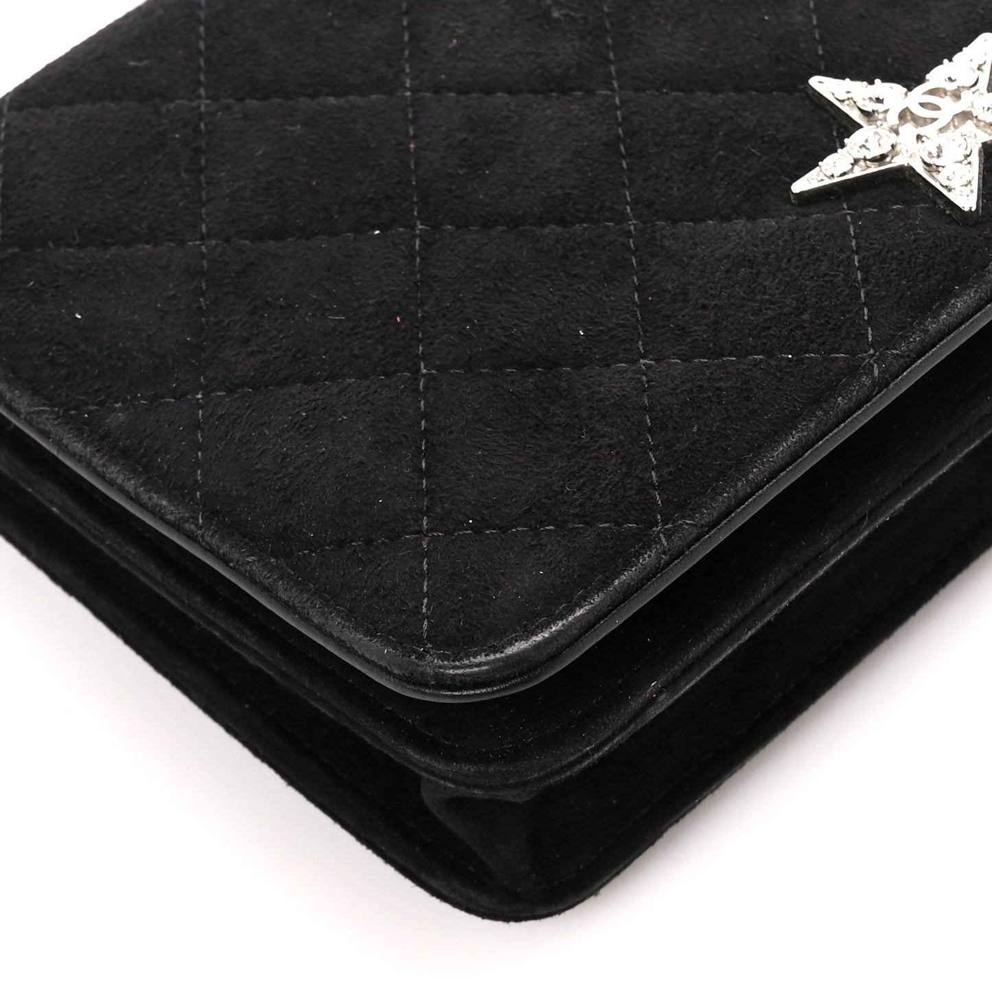 Suede Cocostellar Wallet on Chain WOC Black