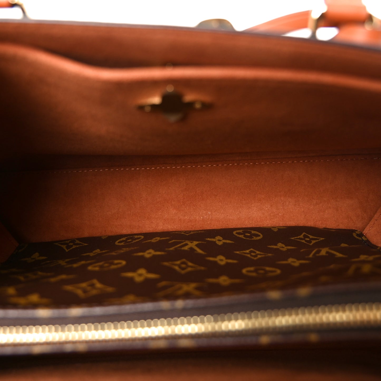 Monogram Flower Tote Caramel