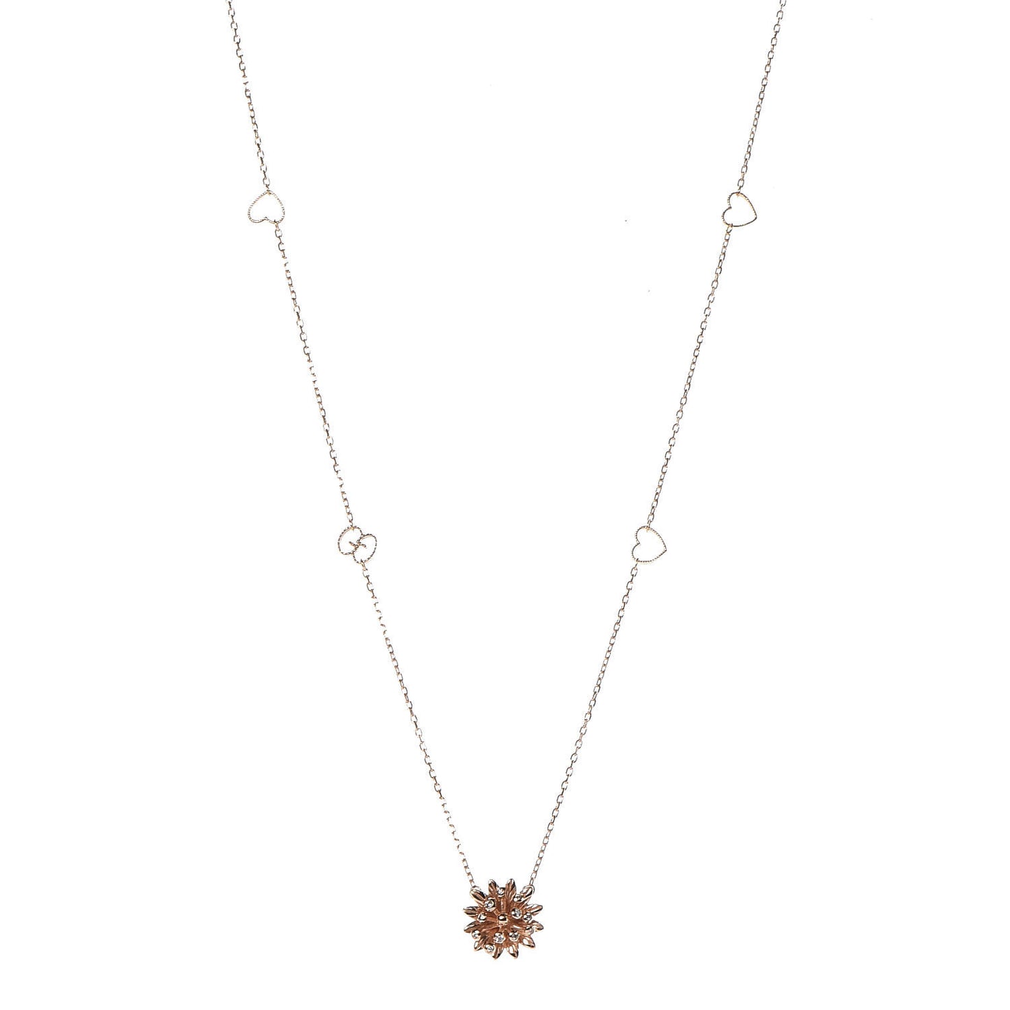 18K Rose Gold Diamond Flora Necklace
