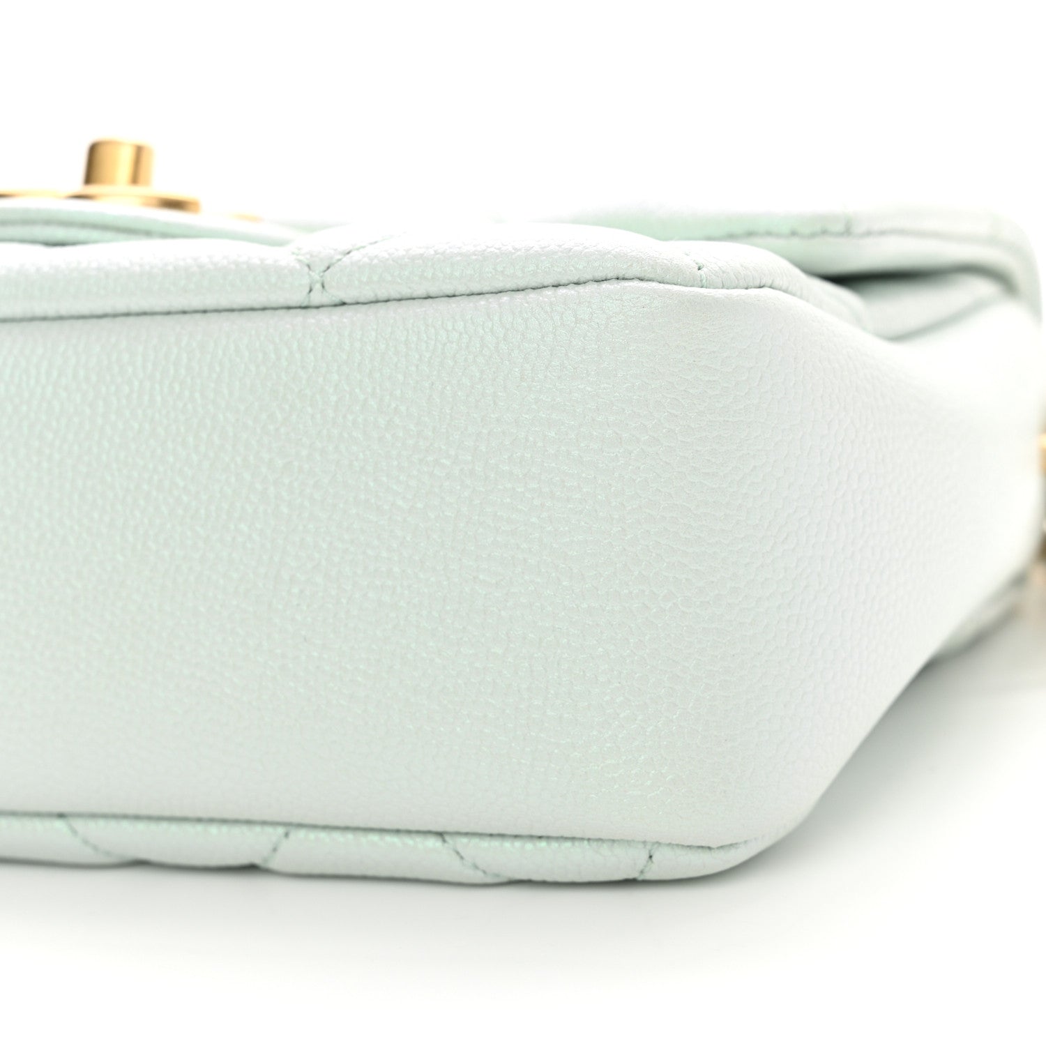Chanel Iridescent Caviar Quilted Mini My Perfect Flap Light Green 10 of 11