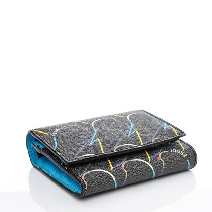 Fendi Vitello Elite QuTweet Compact Wallet Asfalto Multicolor 4 of 6
