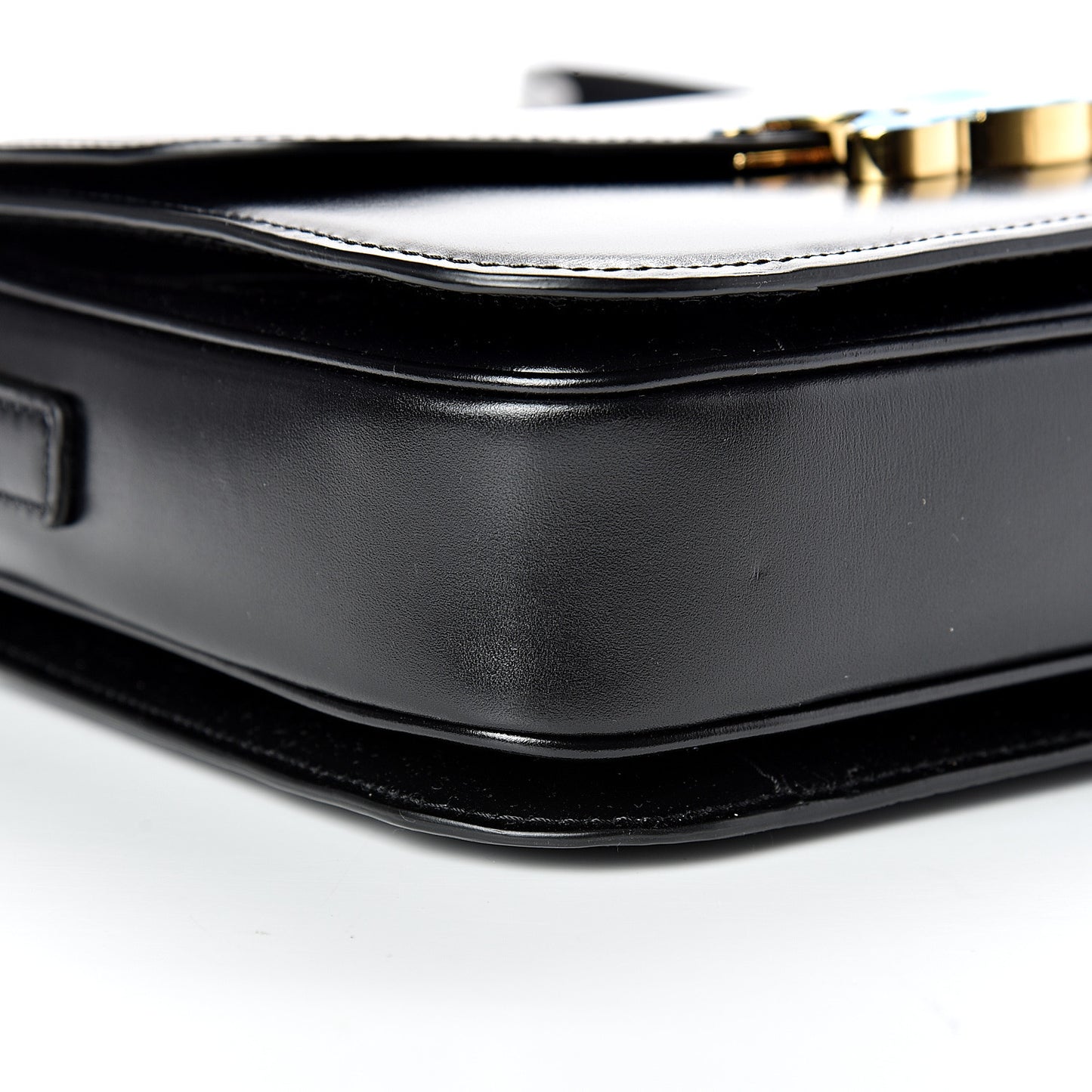 Shiny Calfskin Medium Triomphe Black
