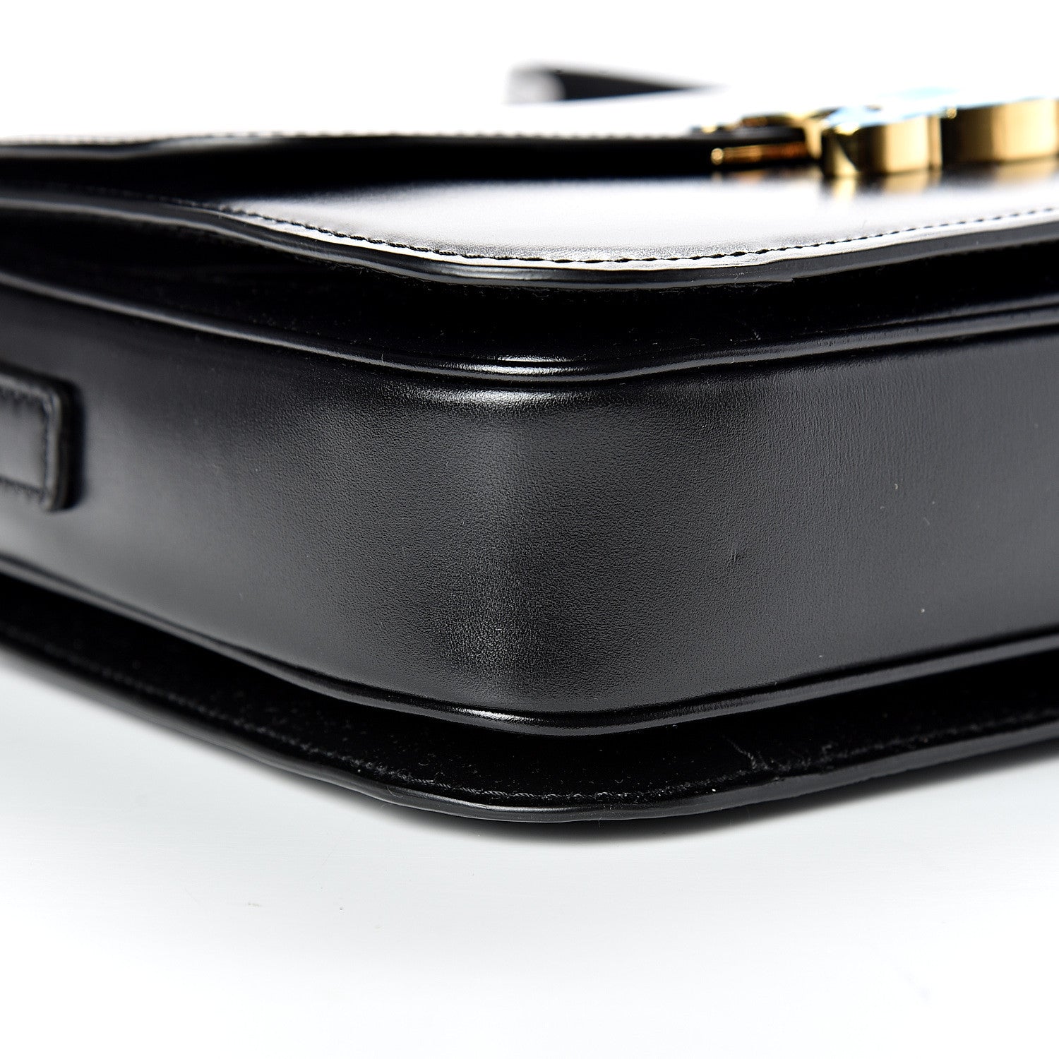 Celine Shiny Calfskin Medium Triomphe Black 10 of 11